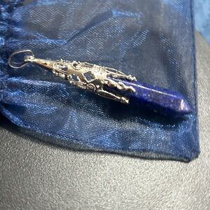 Blue Crystal Gemstone Pendant